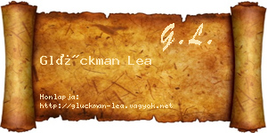Glückman Lea névjegykártya