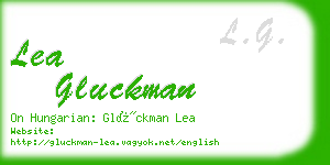 lea gluckman business card